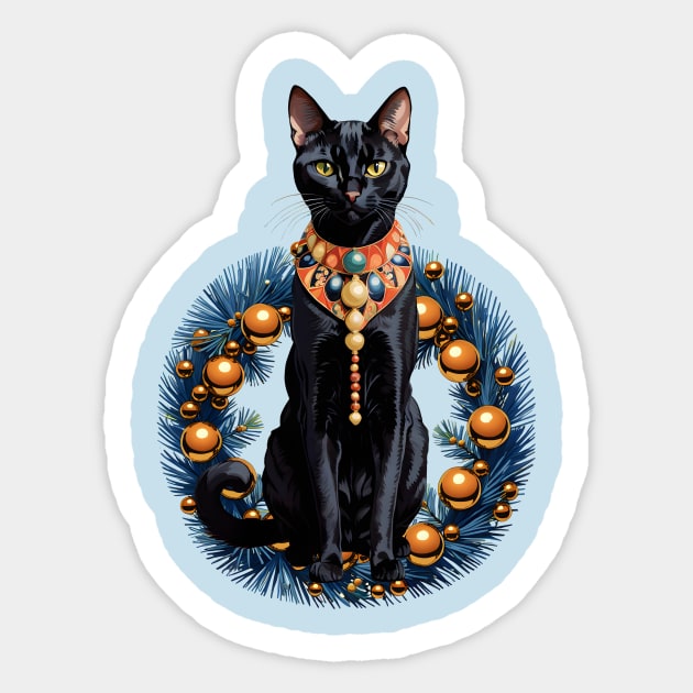 Xmas Bombay Cat Sticker by FabrizioX